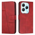 For Infinix Hot 40 / 40 Pro Stitching Calf Texture Buckle Leather Phone Case(Red)