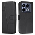 For Infinix Note 40 Stitching Calf Texture Buckle Leather Phone Case(Black)