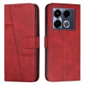 For Infinix Note 40 Stitching Calf Texture Buckle Leather Phone Case(Red)