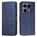 For Infinix Note 40 Stitching Calf Texture Buckle Leather Phone Case(Blue)