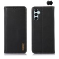 For Samsung Galaxy S24+ KHAZNEH Nappa Top Layer Cowhide Leather Phone Case(Black)
