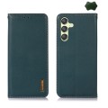 For Samsung Galaxy A25 5G Global KHAZNEH Nappa Top Layer Cowhide Leather Phone Case(Green)