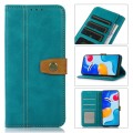 For Samsung Galaxy M34 5G Stitching Thread Calf Texture Leather Phone Case(Light Green)