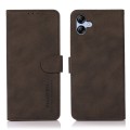 For Samsung Galaxy A05 4G KHAZNEH Matte Texture Leather Phone Case(Brown)