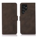 For Samsung Galaxy S24 Ultra 5G KHAZNEH Matte Texture Leather Phone Case(Brown)