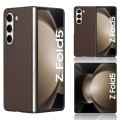 For Samsung Galaxy Z Fold5 Litchi Texture Back Cover Phone Case(Brown)