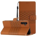 For Samsung Galaxy A05s Diamond Embossed Skin Feel Leather Phone Case(Brown)