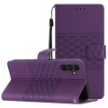 For Samsung Galaxy A05s Diamond Embossed Skin Feel Leather Phone Case(Purple)