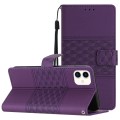 For Samsung Galaxy A05 Diamond Embossed Skin Feel Leather Phone Case(Purple)