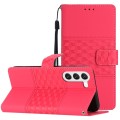 For Samsung Galaxy S24+ 5G Diamond Embossed Skin Feel Leather Phone Case(Red)