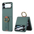 For Samsung Galaxy Z Flip4 5G GKK Integrated Ultrathin Shockproof Phone Case with Ring Wrist Strap(G