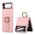 For Samsung Galaxy Z Flip4 5G GKK Integrated Ultrathin Shockproof Phone Case with Ring Wrist Strap(P