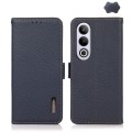 For OnePlus Ace 3V KHAZNEH Side-Magnetic Litchi Genuine Leather RFID Phone Case(Blue)