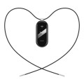For Xiaomi Mi Band 8 Mijobs Stainless Steel Buckle Wax Rope Necklace(Black+Silver)