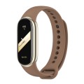 For Xiaomi Mi Band 8 Mijobs Solid Color Silicone Watch Band(Coffee Color)