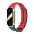 For Xiaomi Mi Band 8 Mijobs Dual Color Silicone Watch Band(Crow Blue+Red)