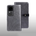 For vivo V30 Pro idewei Crocodile Texture Leather Phone Case(Grey)