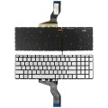 For HP 15-AB / 15-AK US Version Laptop Backlight Keyboard(Silver)
