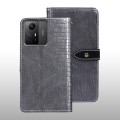 For Xiaomi Redmi Note 12S idewei Crocodile Texture Leather Phone Case(Grey)
