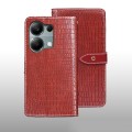 For Xiaomi Redmi Note 13 Pro 4G idewei Crocodile Texture Leather Phone Case(Red)