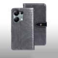 For Xiaomi Redmi Note 13 Pro 4G idewei Crocodile Texture Leather Phone Case(Grey)