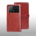 For Xiaomi Poco X6 Pro 5G idewei Crocodile Texture Leather Phone Case(Red)