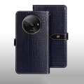 For Xiaomi Redmi A3 4G idewei Crocodile Texture Leather Phone Case(Dark Blue)