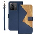 For Xiaomi Redmi Note 12S idewei Two-color Splicing Leather Phone Case(Blue)