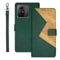 For Xiaomi Redmi Note 12S idewei Two-color Splicing Leather Phone Case(Green)