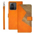 For Xiaomi Redmi Note 12S idewei Two-color Splicing Leather Phone Case(Orange)