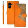 For Xiaomi Redmi Note 13C idewei Two-color Splicing Leather Phone Case(Orange)