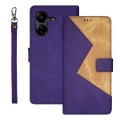 For Xiaomi Redmi Note 13C idewei Two-color Splicing Leather Phone Case(Purple)