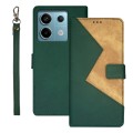 For Xiaomi Redmi Note 13 Pro 5G idewei Two-color Splicing Leather Phone Case(Green)