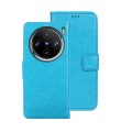 For vivo X100 Pro idewei Crazy Horse Texture Leather Phone Case(Sky Blue)