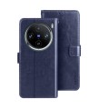 For vivo X100 Pro idewei Crazy Horse Texture Leather Phone Case(Blue)