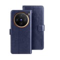 For vivo X100 idewei Crazy Horse Texture Leather Phone Case(Blue)
