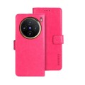 For vivo X100 idewei Crazy Horse Texture Leather Phone Case(Rose Red)