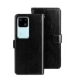 For vivo V30 idewei Crazy Horse Texture Leather Phone Case(Black)