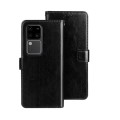 For vivo V30 Pro idewei Crazy Horse Texture Leather Phone Case(Black)