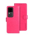 For vivo V30 Pro idewei Crazy Horse Texture Leather Phone Case(Rose Red)