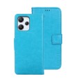 For Xiaomi Redmi 12 4G idewei Crazy Horse Texture Leather Phone Case(Sky Blue)