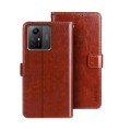 For Xiaomi Redmi Note 12S idewei Crazy Horse Texture Leather Phone Case(Brown)