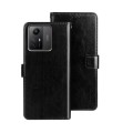 For Xiaomi Redmi Note 12S idewei Crazy Horse Texture Leather Phone Case(Black)
