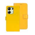 For Xiaomi Redmi Note 13 4G Global idewei Crazy Horse Texture Leather Phone Case(Yellow)