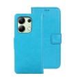 For Xiaomi Redmi Note 13 4G Global idewei Crazy Horse Texture Leather Phone Case(Sky Blue)