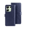 For Xiaomi Redmi Note 13 4G Global idewei Crazy Horse Texture Leather Phone Case(Blue)