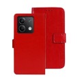 For Xiaomi Redmi Note 13 5G idewei Crazy Horse Texture Leather Phone Case(Red)
