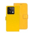 For Xiaomi Redmi Note 13 5G idewei Crazy Horse Texture Leather Phone Case(Yellow)