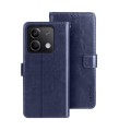 For Xiaomi Redmi Note 13 5G idewei Crazy Horse Texture Leather Phone Case(Blue)