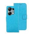 For Xiaomi Redmi Note 13 Pro 4G idewei Crazy Horse Texture Leather Phone Case(Sky Blue)